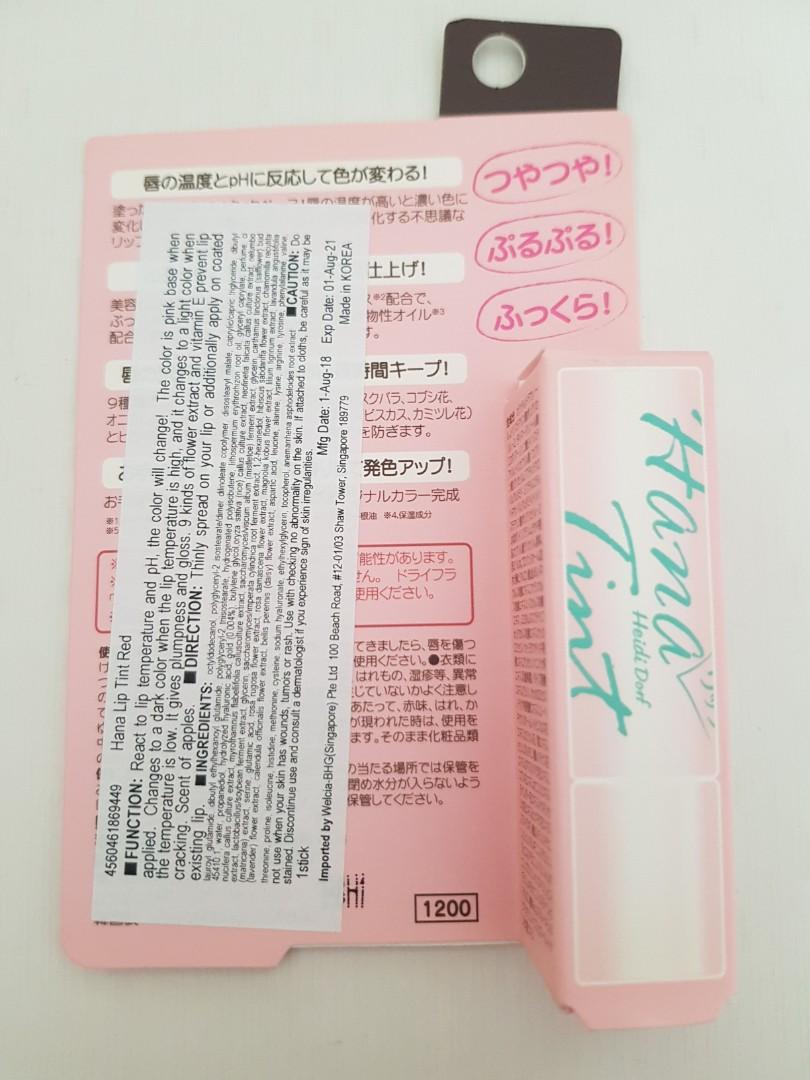 Hana Lip Tint Red Beauty Personal Care Face Makeup On Carousell