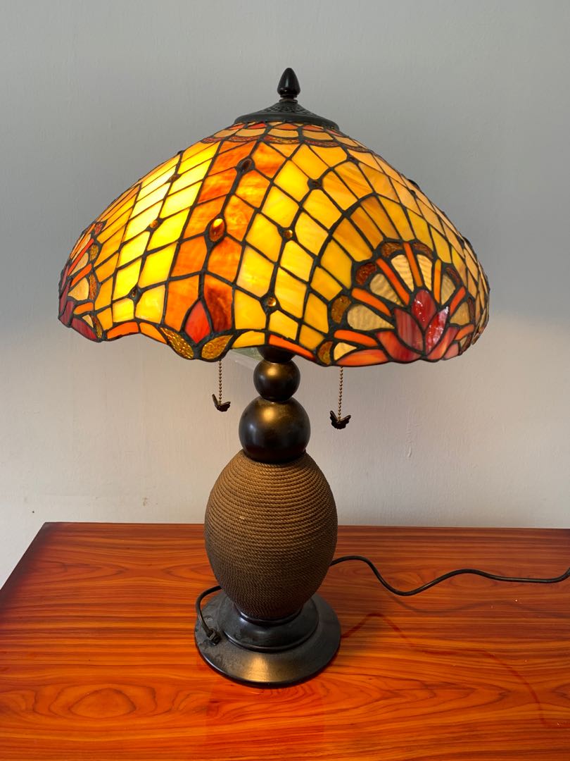 Hand Painted Stained Glass Table Lamps Furniture Home Decor Lighting Supplies On Carousell