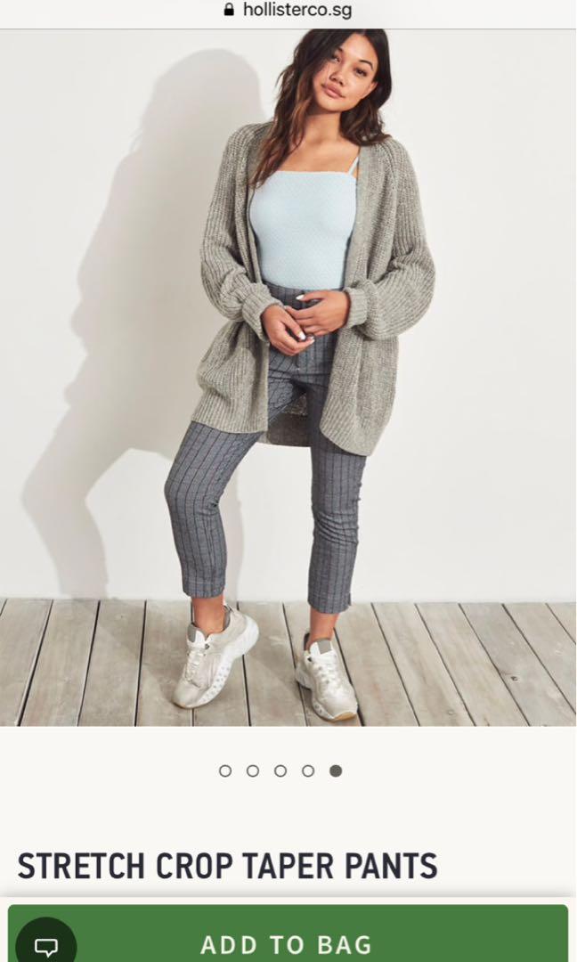 Hollister stretch crop taper pants cheap
