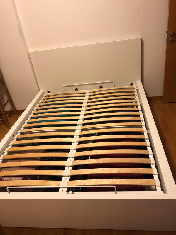 Ikea bed frame with hydraulic storage, Furniture & Home Living