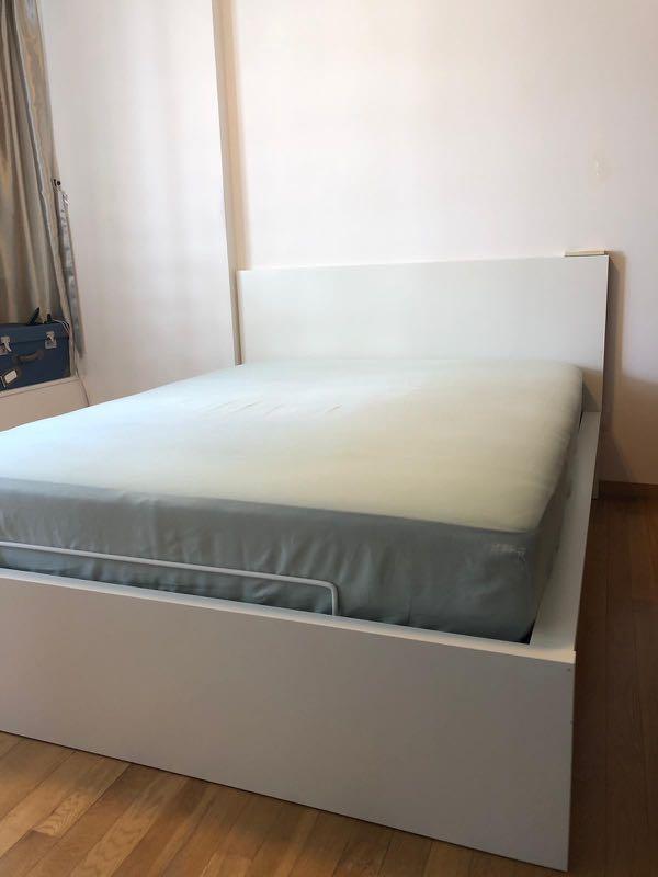 Ikea bed frame with hydraulic storage, Furniture & Home Living