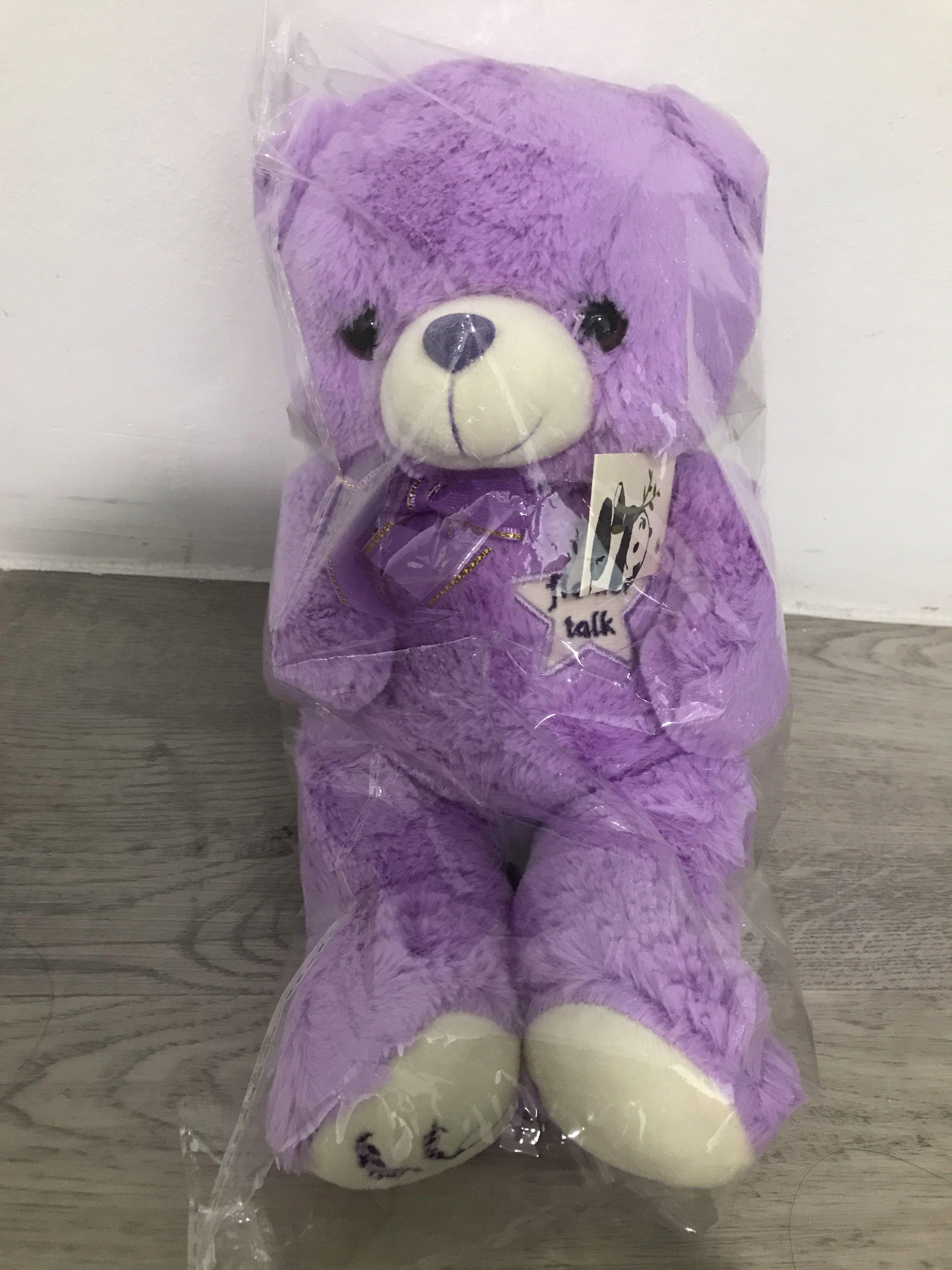 purple teddy bear flowers