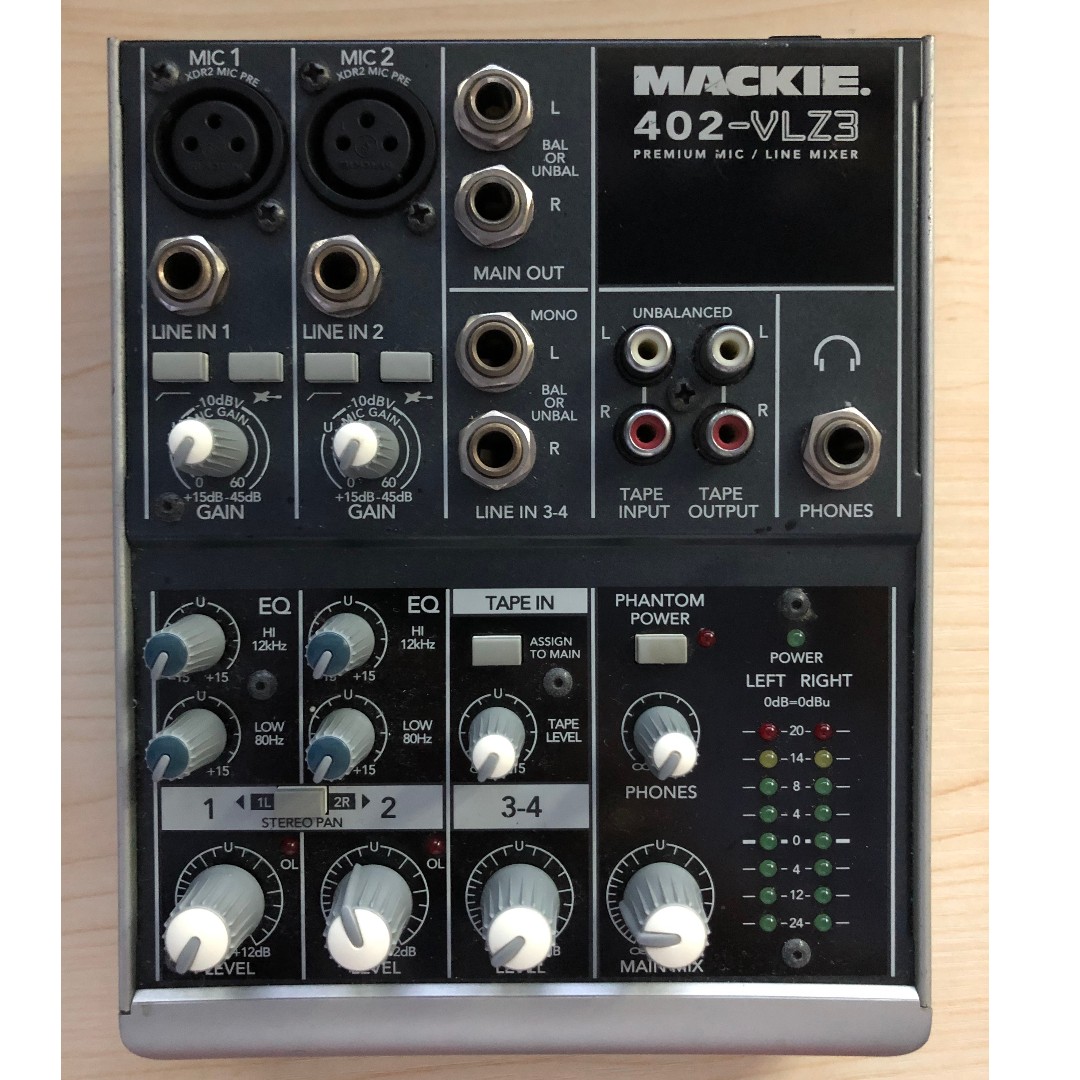 Powered Mixers Musical Instruments Mackie 402VLZ3 Premium 4Channel