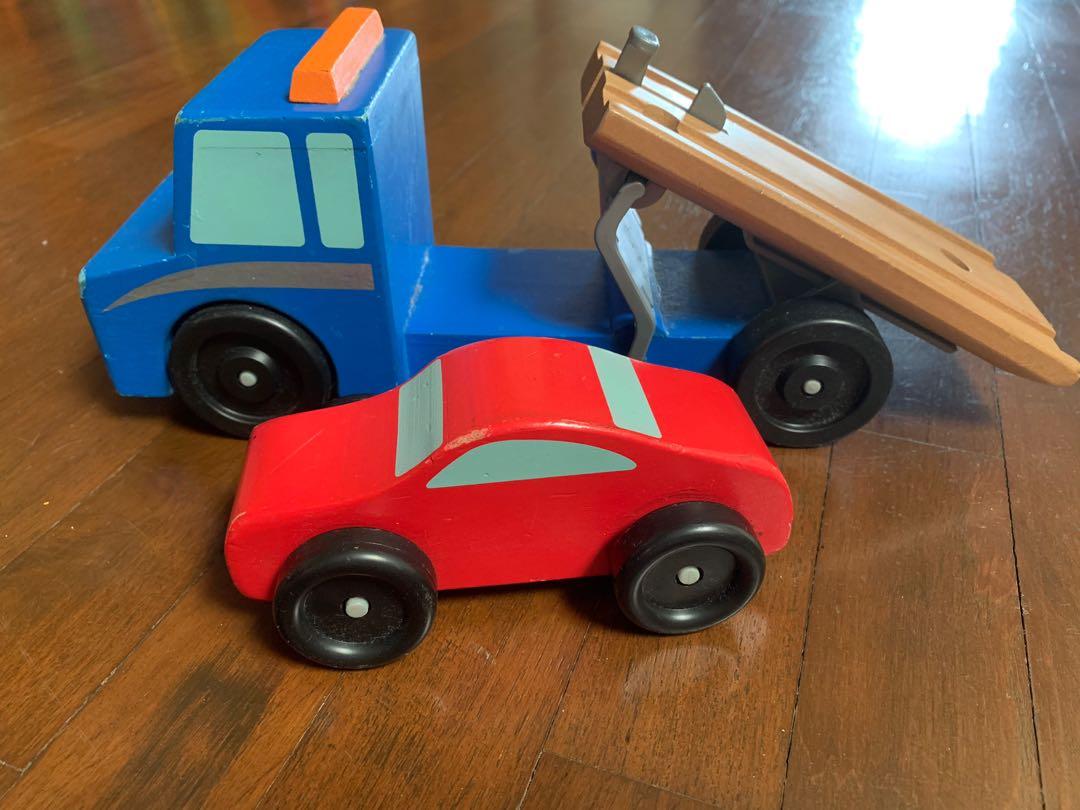 melissa and doug flatbed tow truck