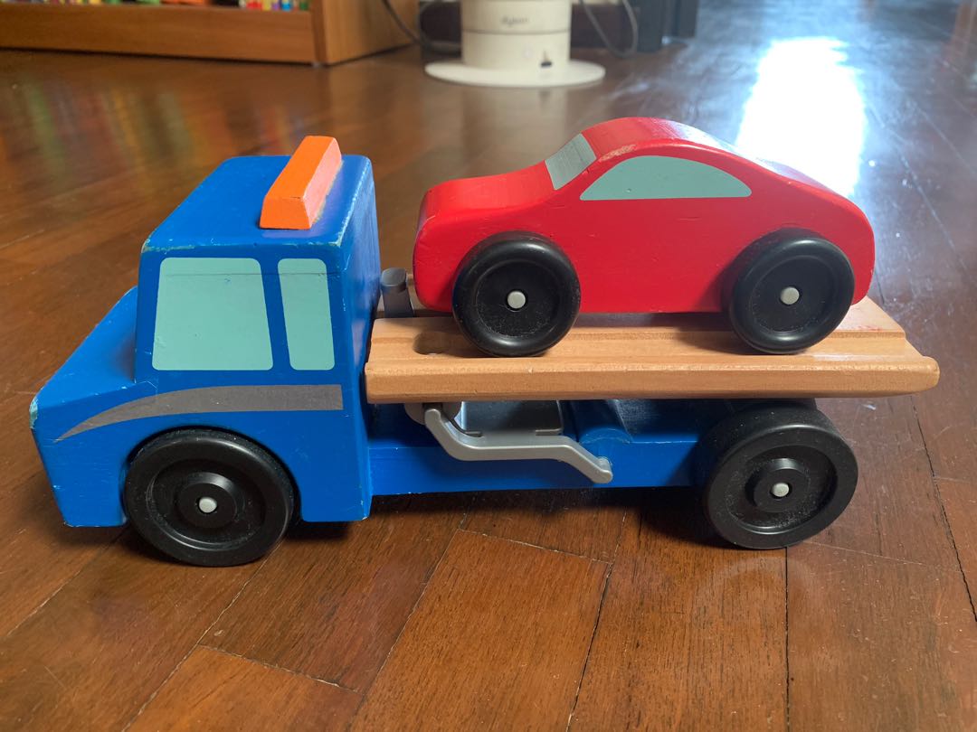 melissa and doug flatbed tow truck