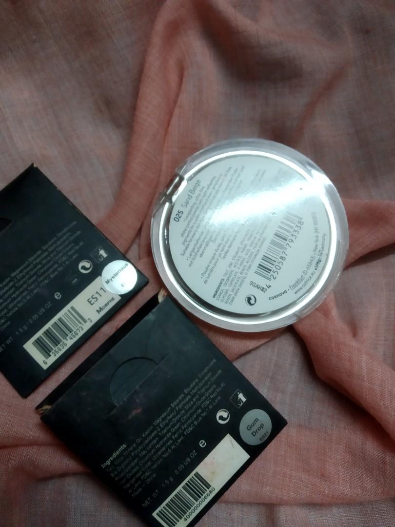 Morphie eyeshadows (Category: Makeup) located in Kuala Lumpur. Submitted by justdian6 (Listing ID 246174705, Image 3). Description: *original *Morphie eyeshadows : gum drop (retak)and mysterious ,Tak pernah guna lagi (barely used) *Free catrice sand beige all matt compact powder *No swap *Reserve 48hours.