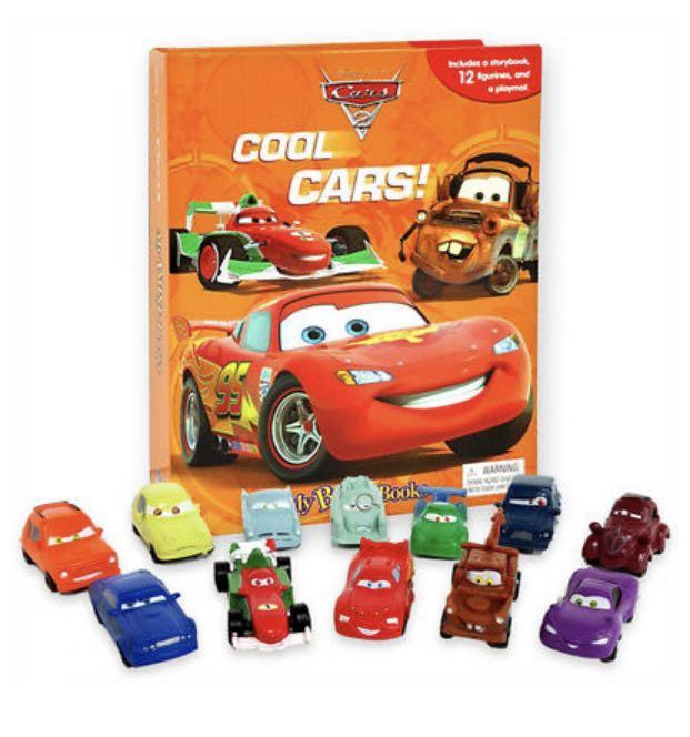 12 Character Figurines & Playmat Disney Pixar Cars 2 My Busy Book Film