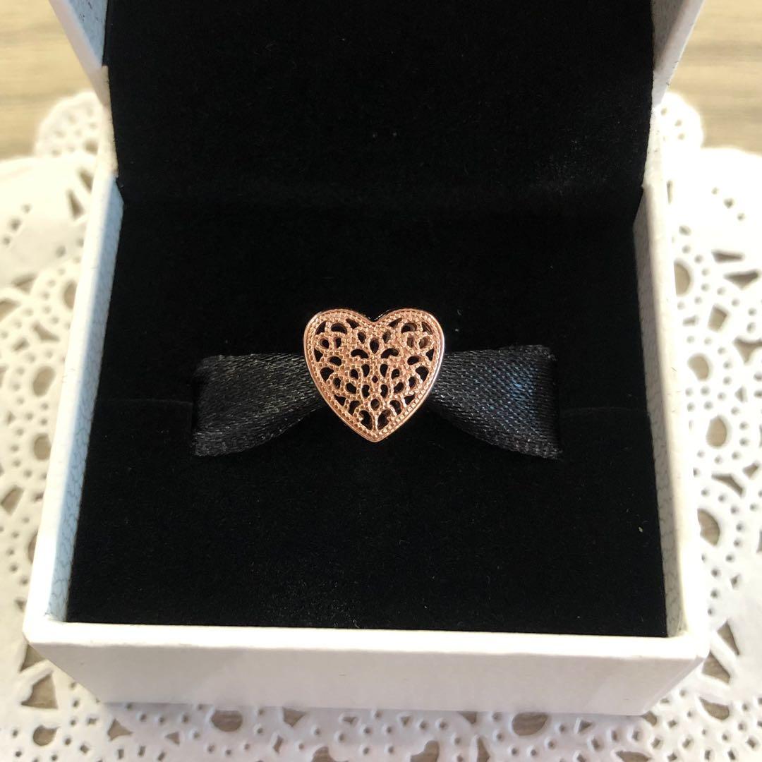 Filigree & beaded heart charm shop
