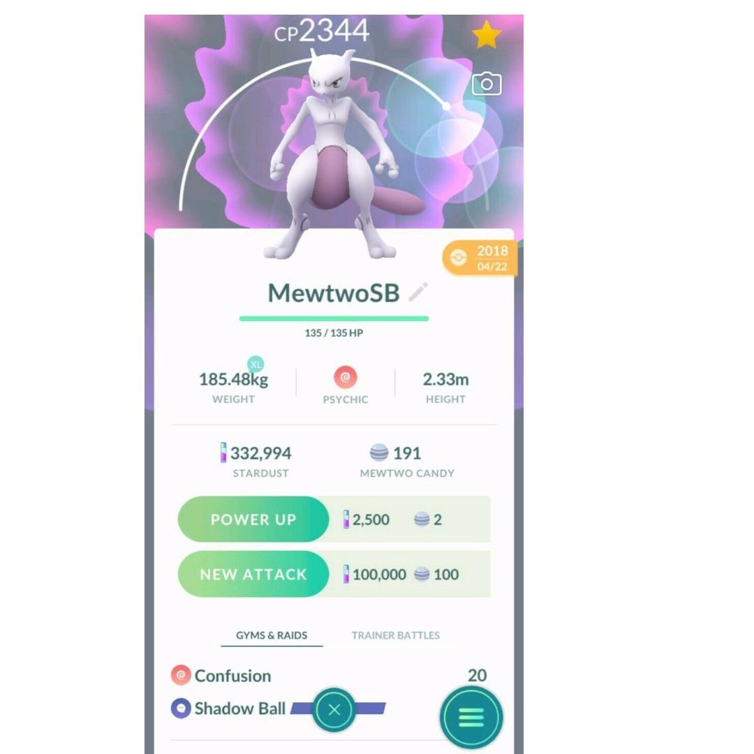 Pokemon Go Mewtwo Legacy Move Shadow Ball Video Gaming Gaming Accessories Game Gift Cards Accounts On Carousell