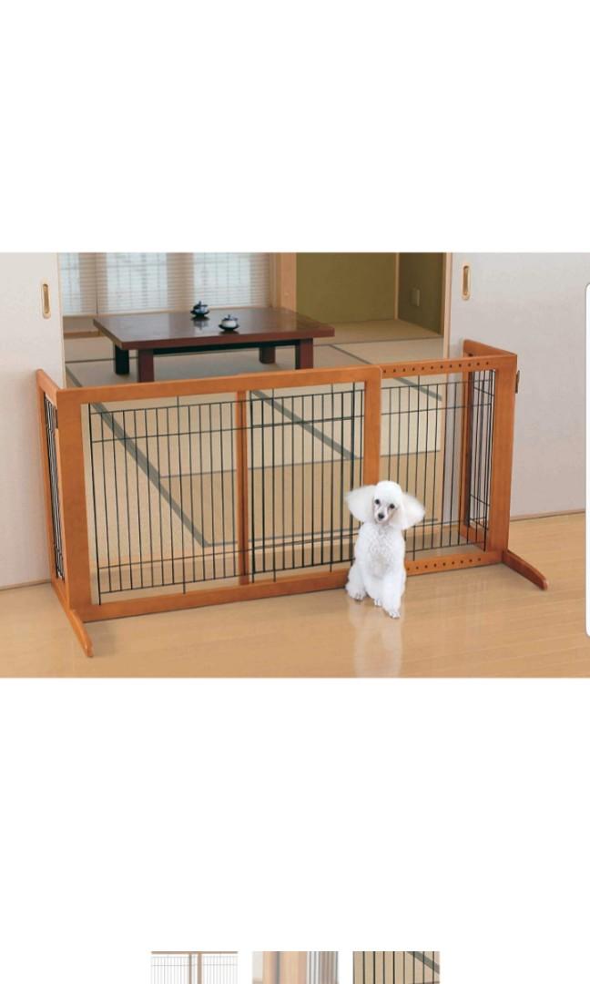 Richell Japan Wooden Wood Freestanding Pet Dog Cat Puppy Kitten Gate Fence Barrier Hl Series Pet Supplies For Dogs Dog Accessories On Carousell