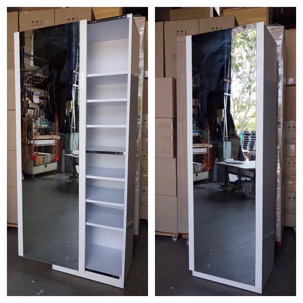 Tall Shoe Cabinet W Mirror Furniture Home Living Shelves Cabinets Racks On Carou Tall Shoe Cabinet W Mirror Furniture, Tall Shoe Cabinet With Sliding Doors