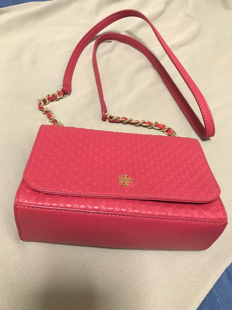 Tory Burch Marion Embossed Shrunken Shoulder Bag Women s