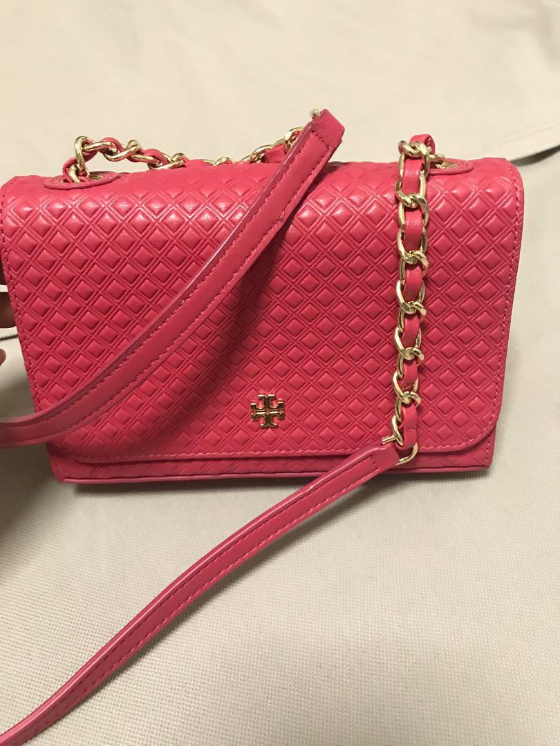 Tory Burch Marion Embossed Shrunken Shoulder Bag