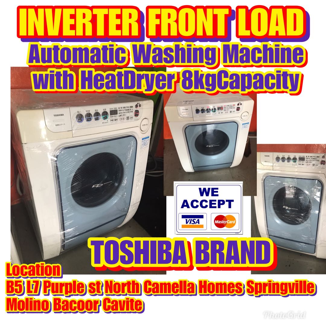 Toshiba Inverter Front Load Automatic Washing Machine 8kg Capacity 2ndhand Japan Surplus Tv Home Appliances Washing Machines And Dryers On Carousell