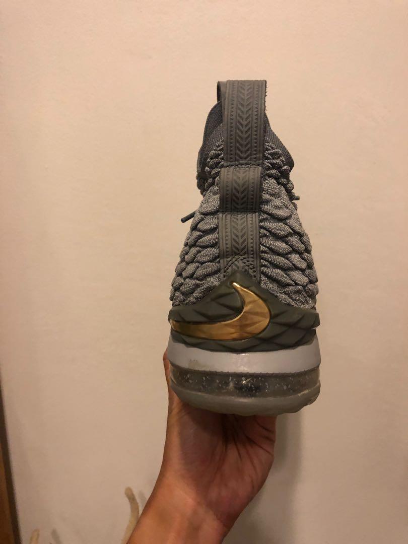 USED Nike LeBron 15 City Edition Wolf Grey US9.5 120 No Box Men s Fashion Footwear Sneakers on Carousell