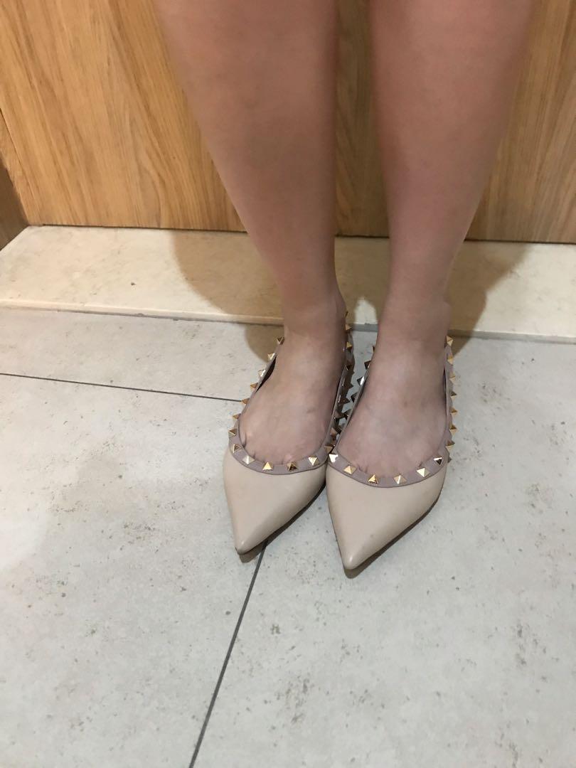 Valentino clearance nude flat