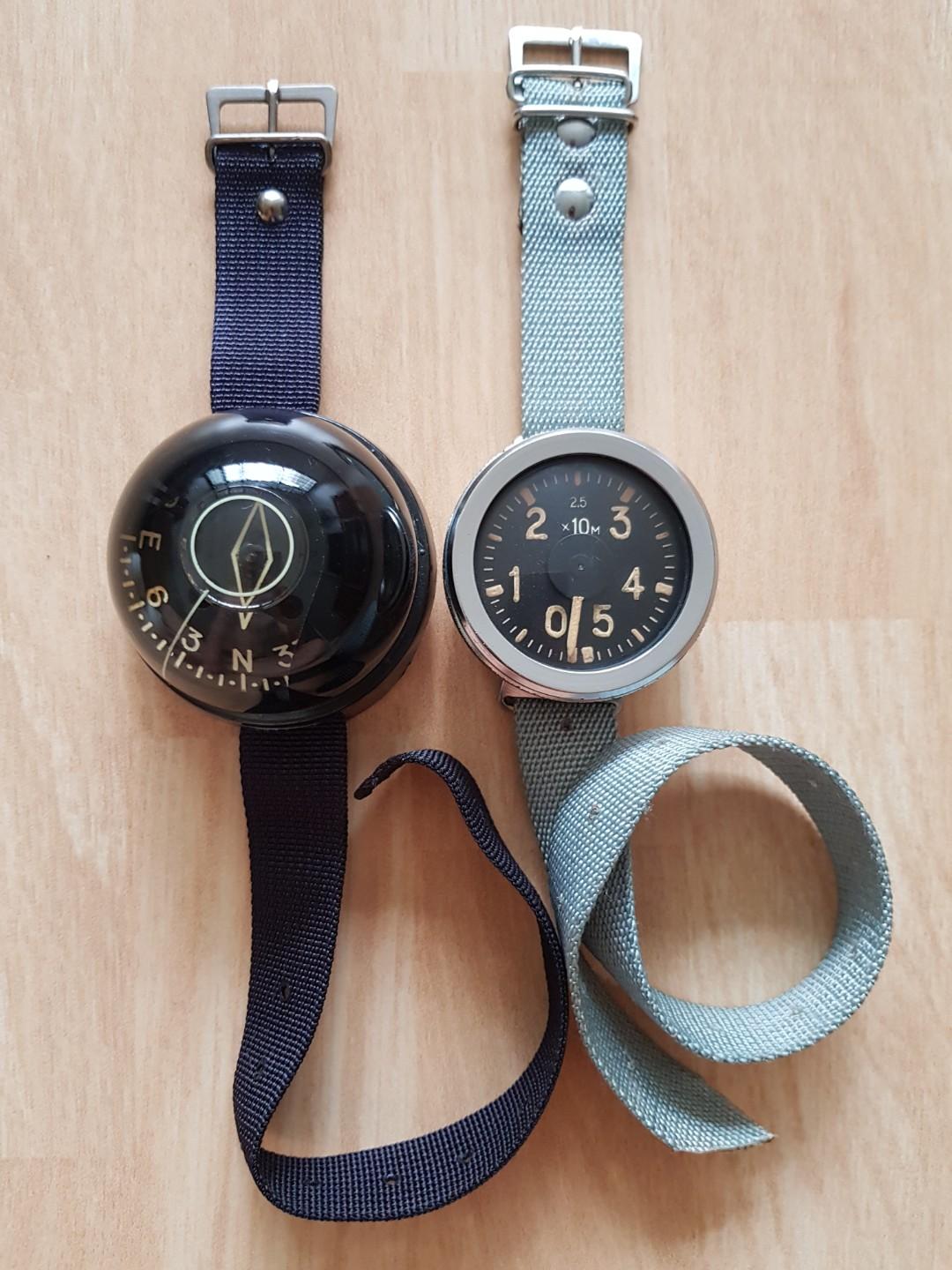 Vintage military depth gauge and compass set for your panerai or homage watch