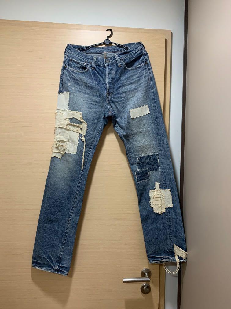 vintage patchwork jeans