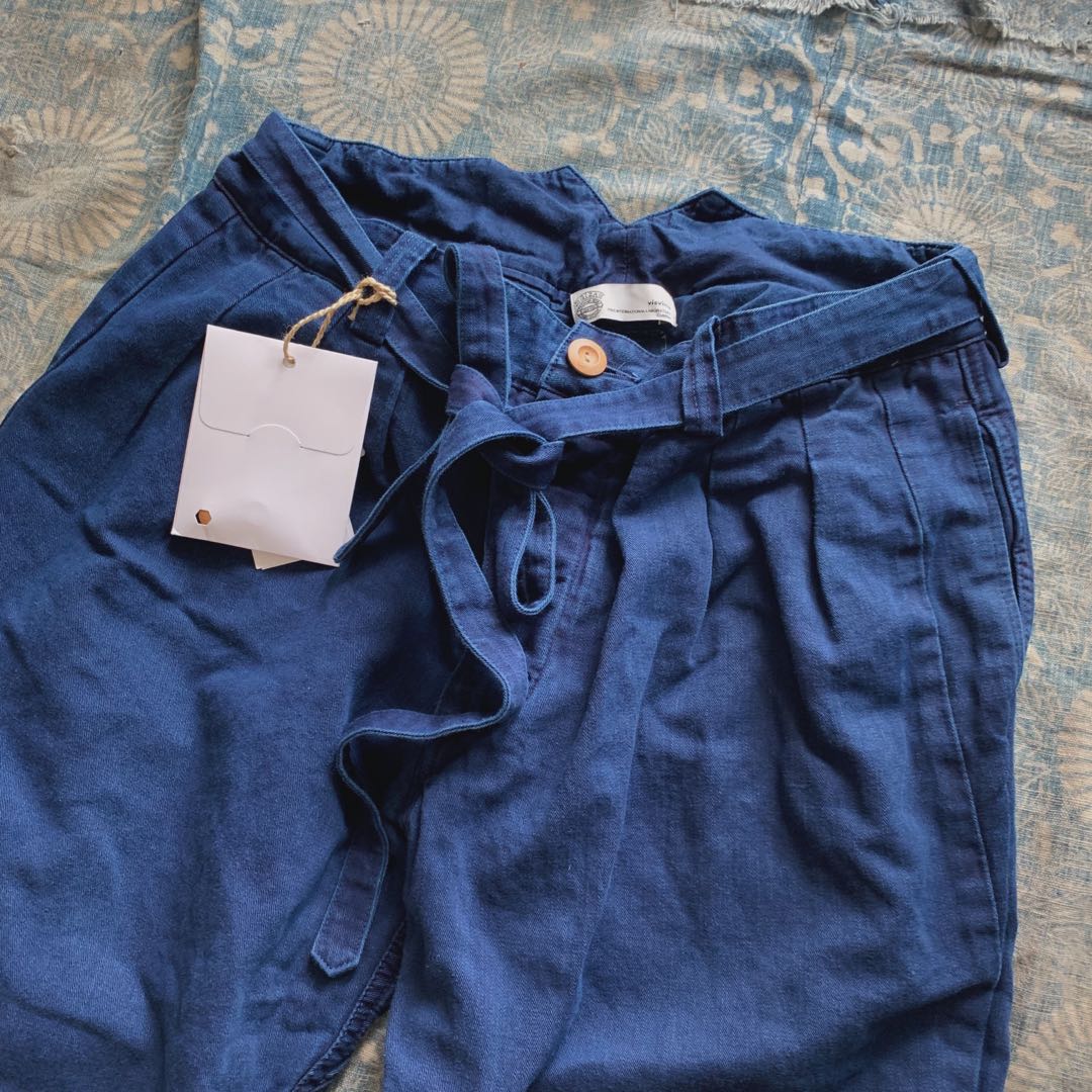 Visvim ICT hakama pants indigo, Men's Fashion, Bottoms, Trousers