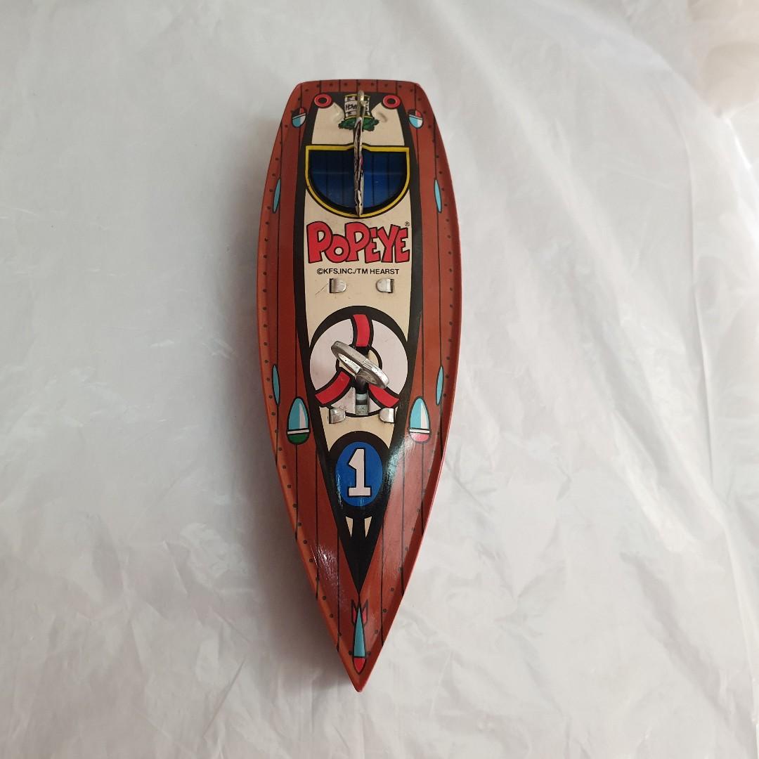 Windup Popeye Tin Speedboat Hobbies Toys Toys Games on Carousell