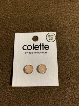 Colette round stud earrings