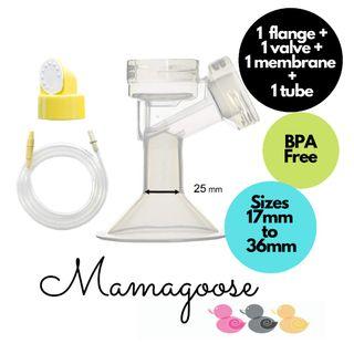 Maymom spare part set for Medela Swing (single) breast pump breastshield tubing