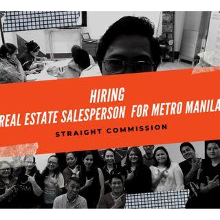 Hiring Real Estate Salesperson Agent Part Time Job Work From Home Metro Manila