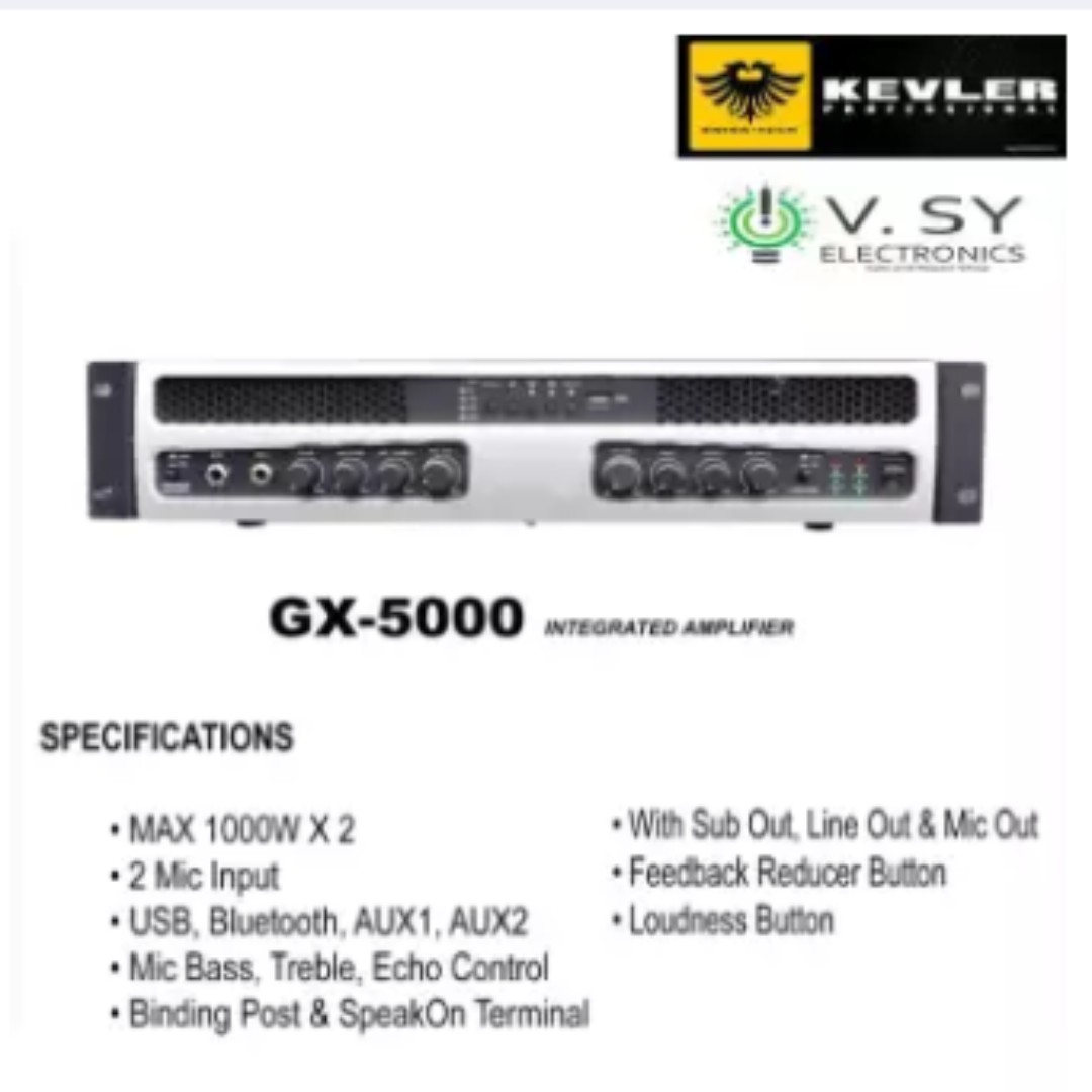 19 Kevler Gx 5000 1000w X2 Professional Power Amplifier Gx 5000 Gx5000 Audio Other Audio Equipment On Carousell