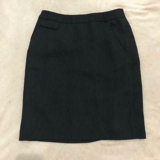 Pinstripe Pencil Skirt