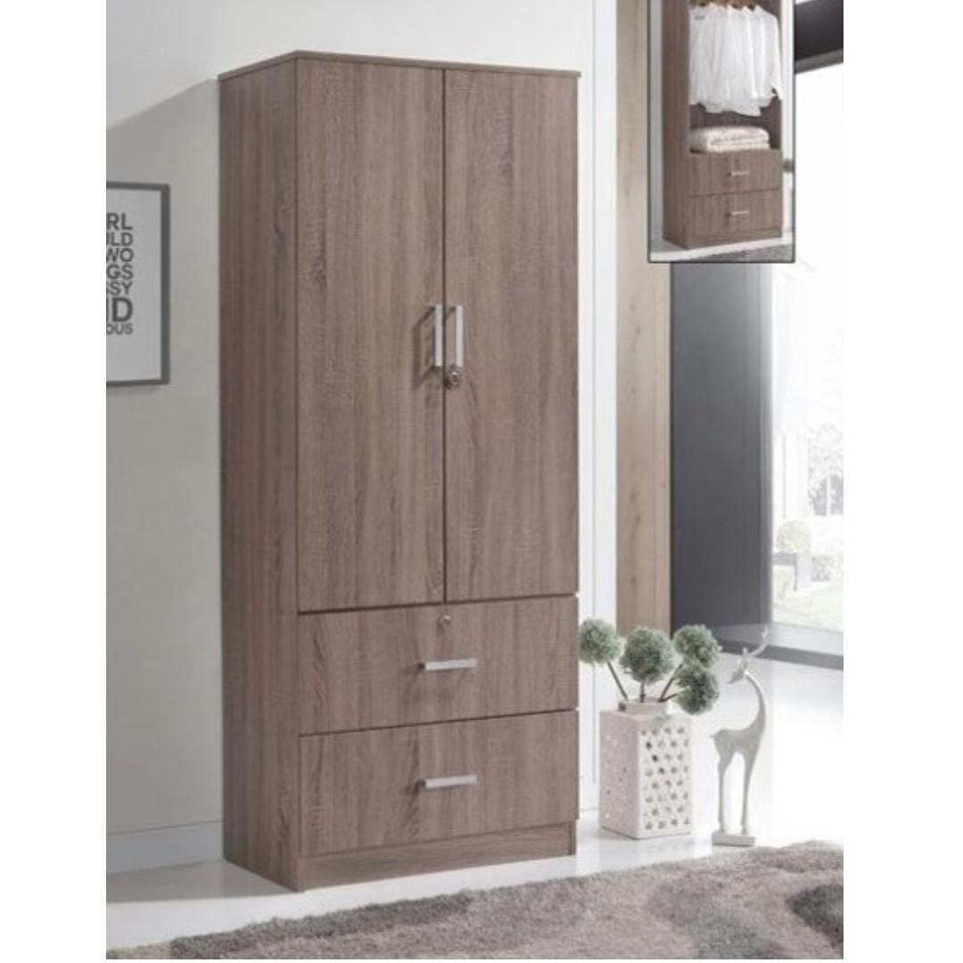 2 Door Wardrobe With Drawers And Lock Furniture Others On Carousell