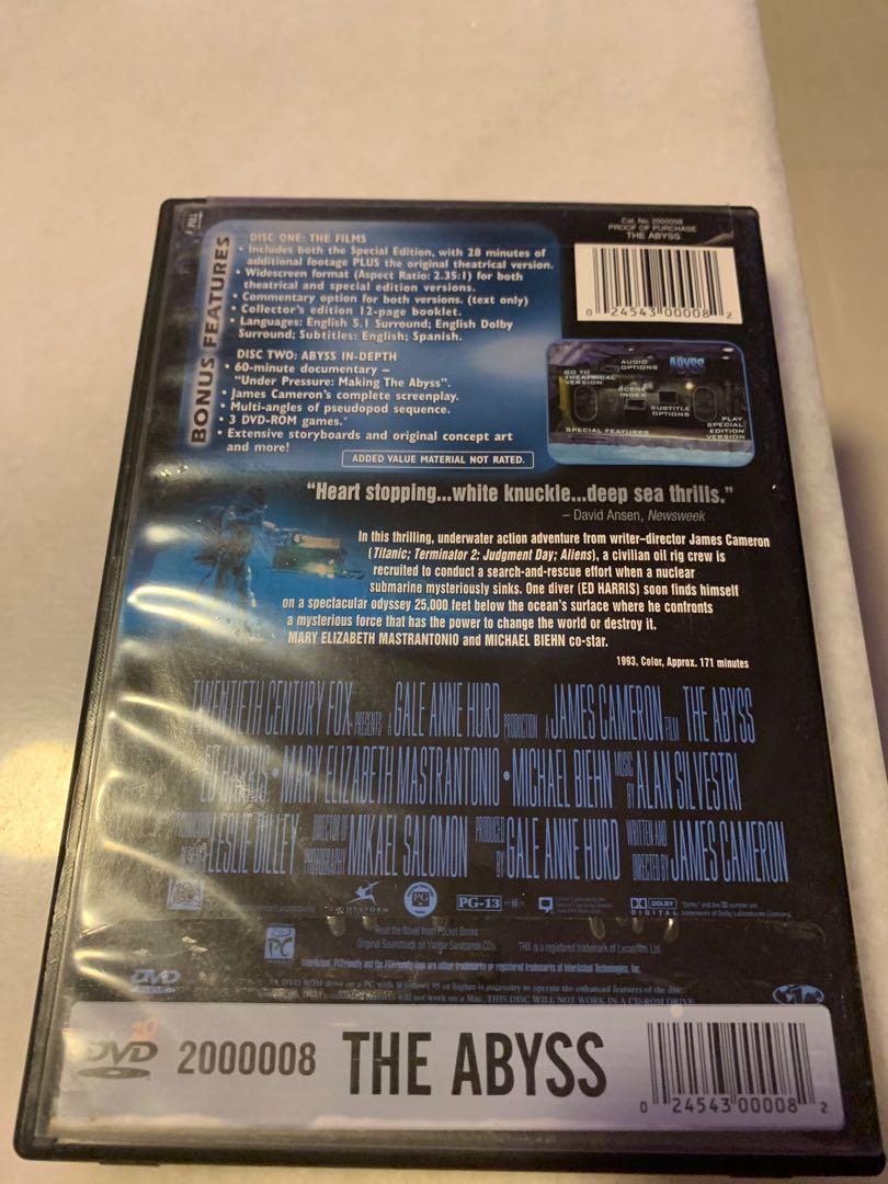 Abyss Special Edition (2 DVD Movies), Hobbies & Toys, Music & Media
