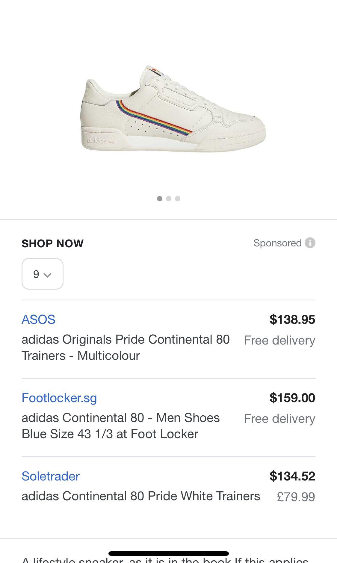 Adidas originals pride continental best sale 80 trainers