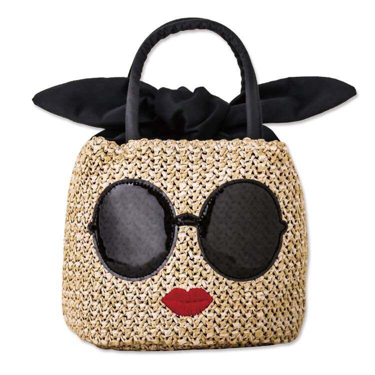 Alice Olivia Inspired Basket Straw Woven Bag Cute Fun