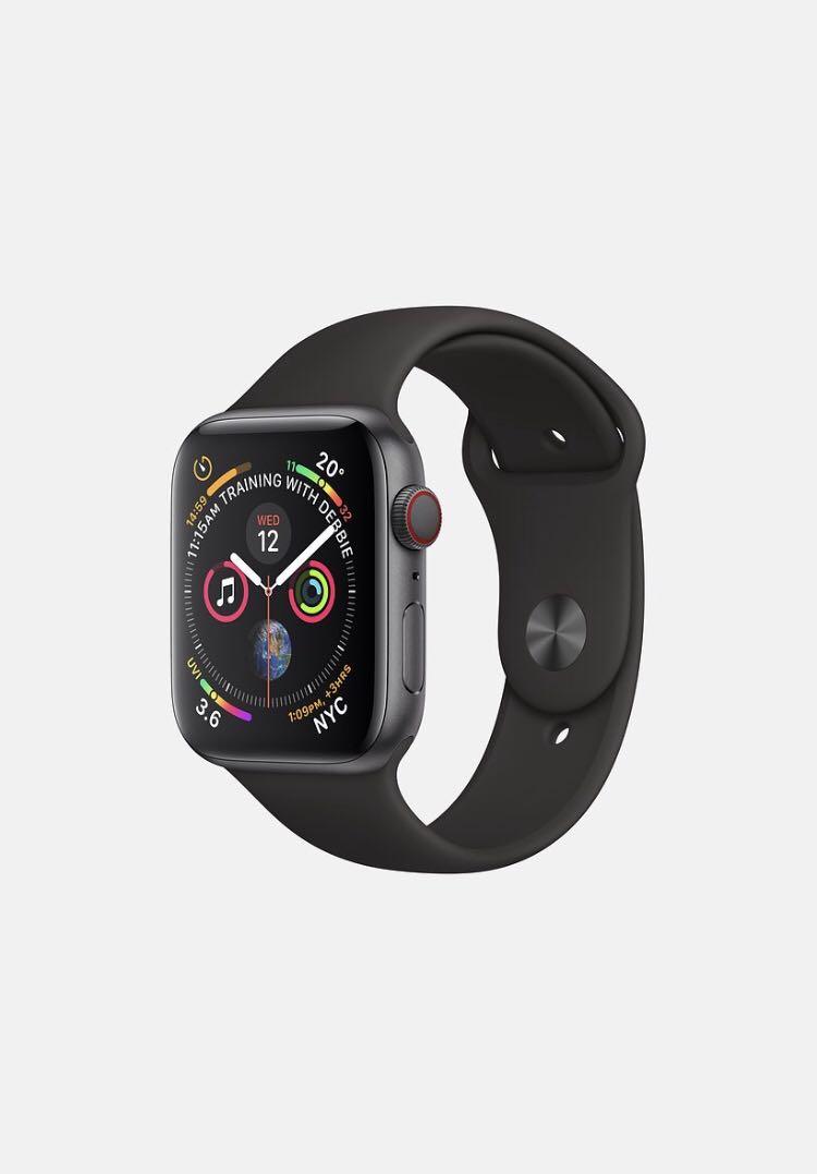 Apple Watch Series 4 44mm Space Gray Aluminum Black Sport Band Gps Cel Electronics Others On Carousell