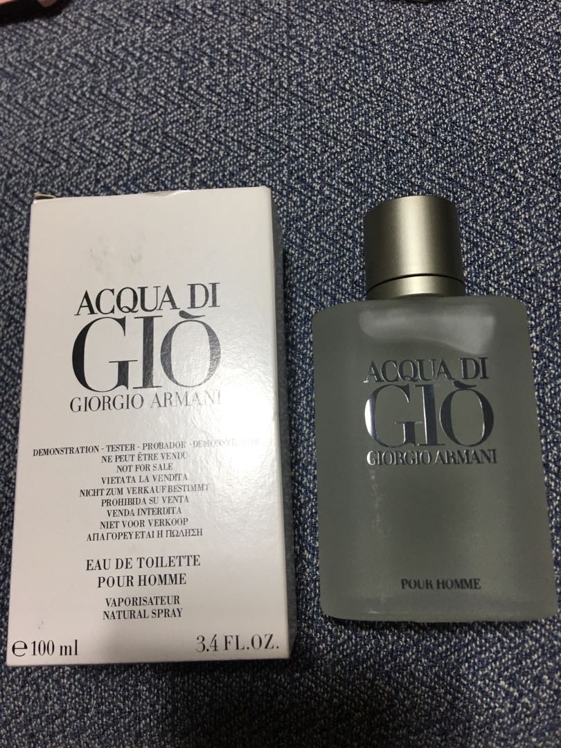 Authentic Acqua Di Gio Giorgio Armani Tester Beauty Personal Care Fragrance Deodorants On Carousell