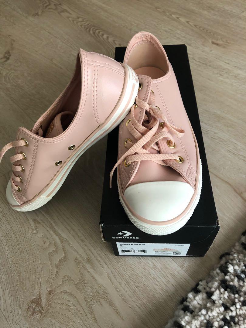 converse rose gold egret