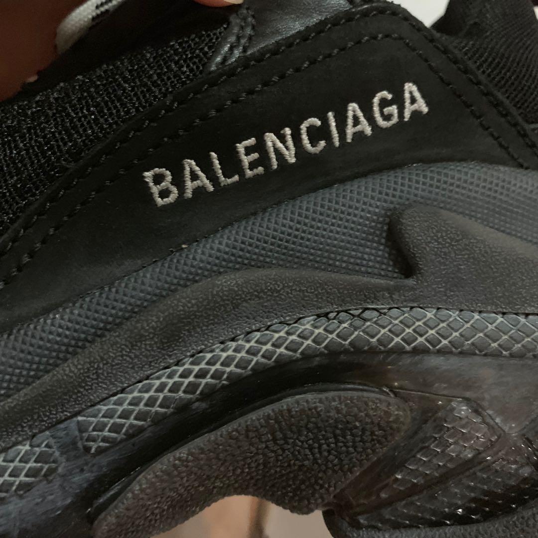 Balenciaga White And Grey Triple S Sneakers