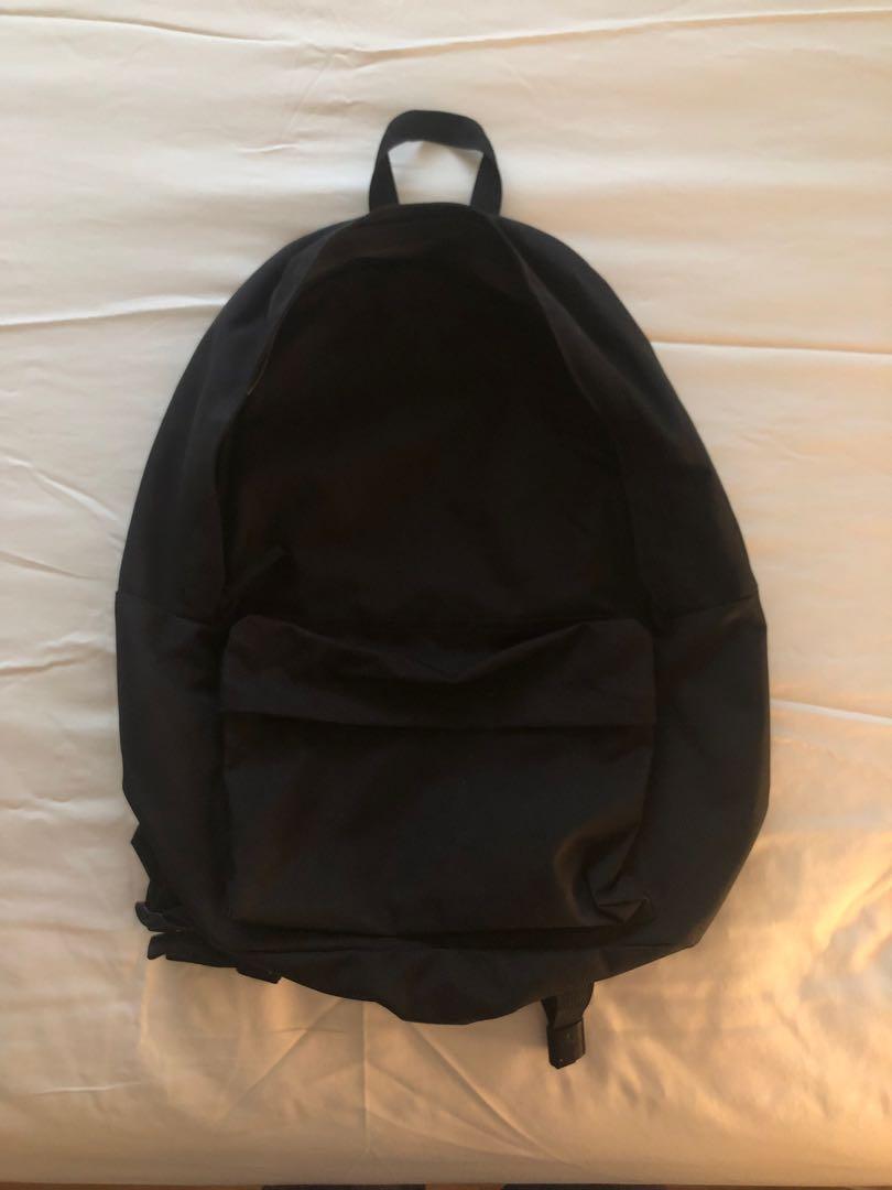 muji black backpack