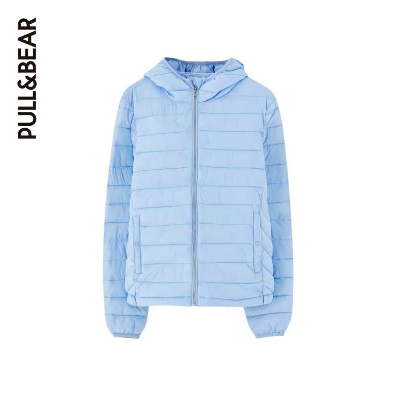 pull and bear hooded puffer jacket