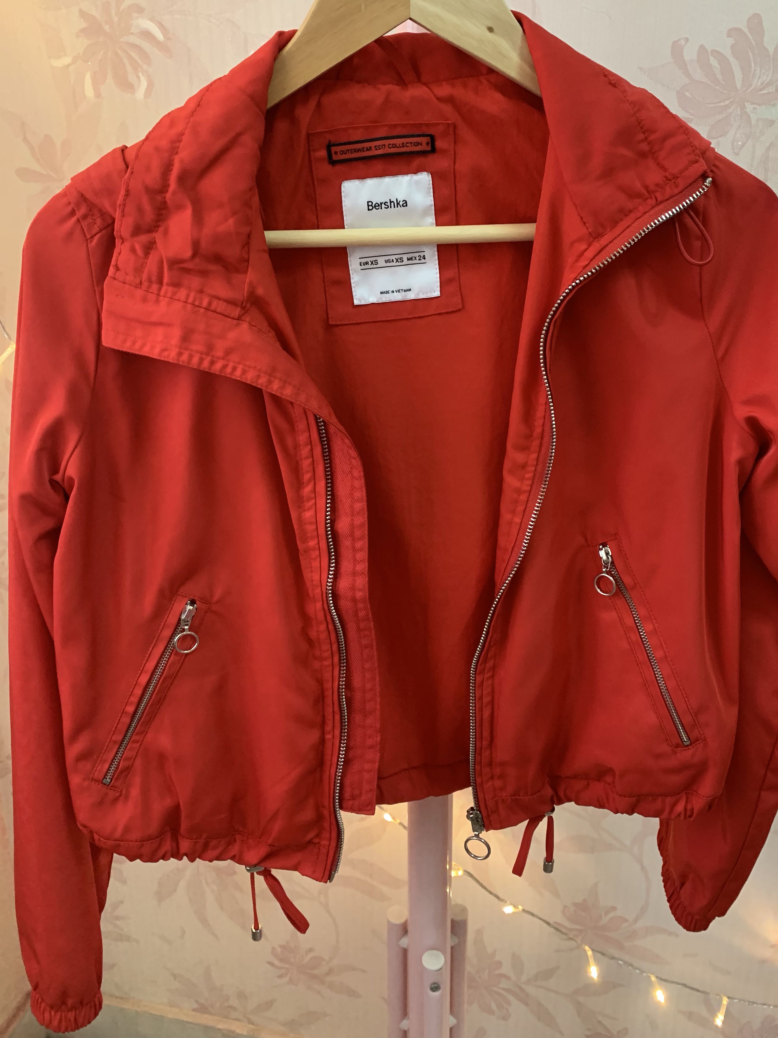 Bershka red jacket on sale
