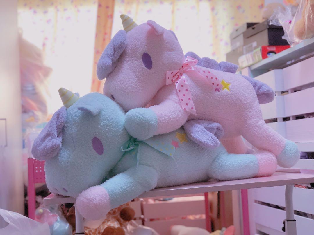 big fluffy unicorn plush