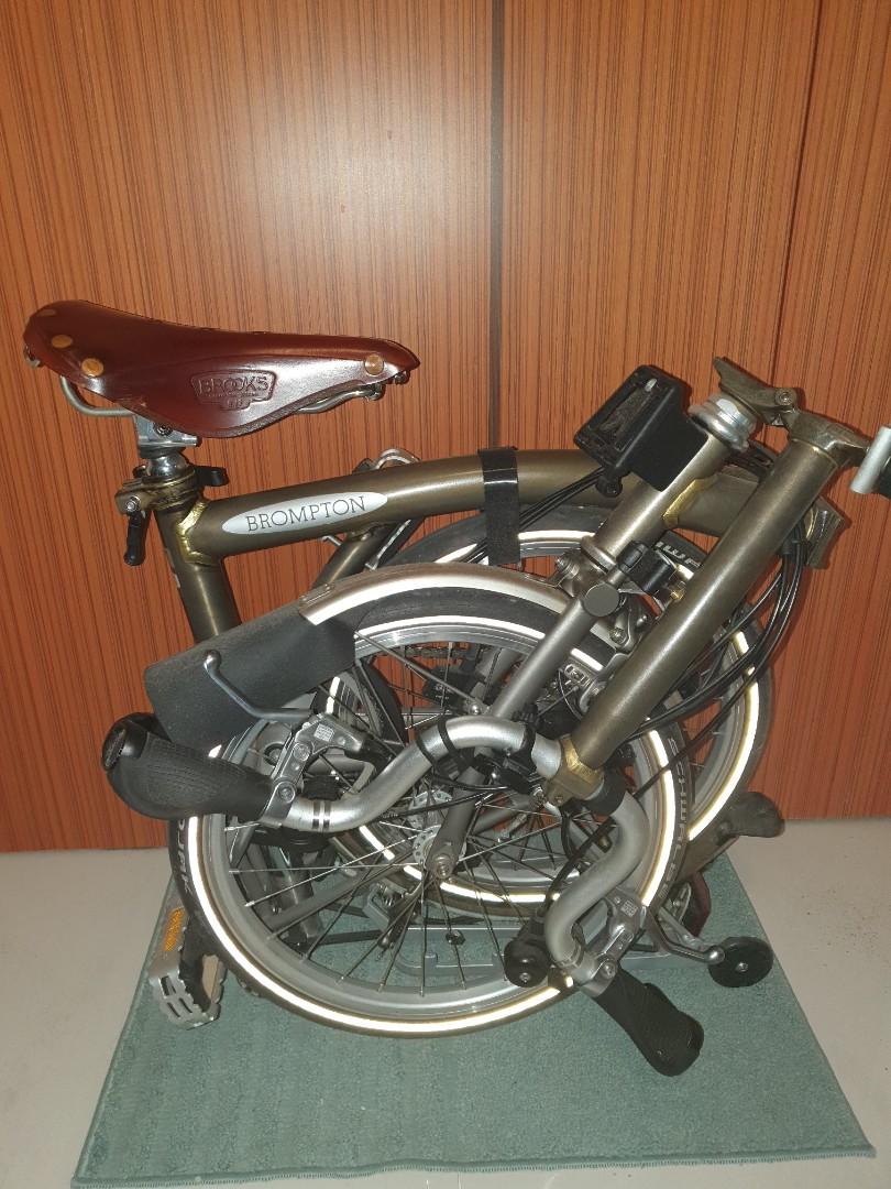 Brompton M6R Titanium Raw Lacquer Sports Equipment Bicycles