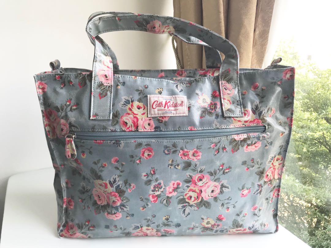 Cath kidston top grey floral bag