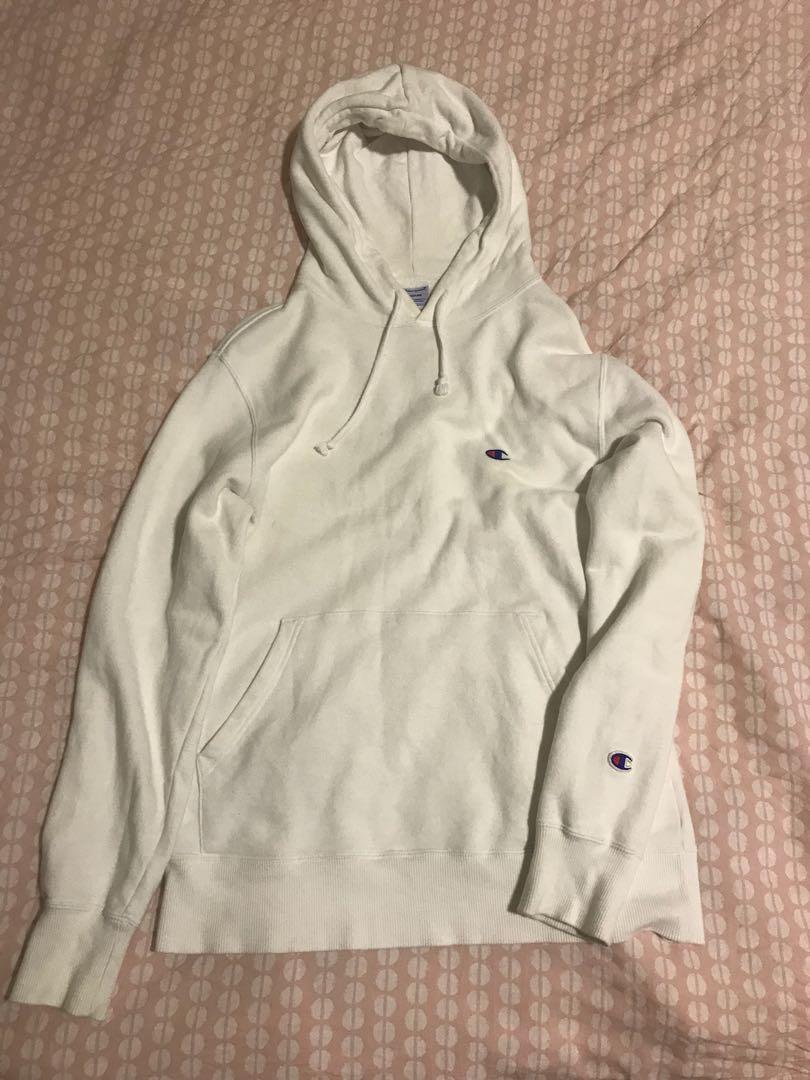 women's champion white hoodie