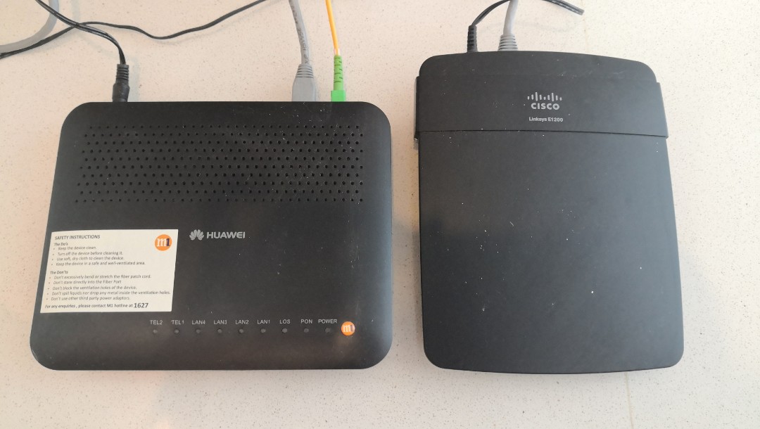 Cisco Linksys router & Huawei Echolife ONT, Computers & Tech, Parts