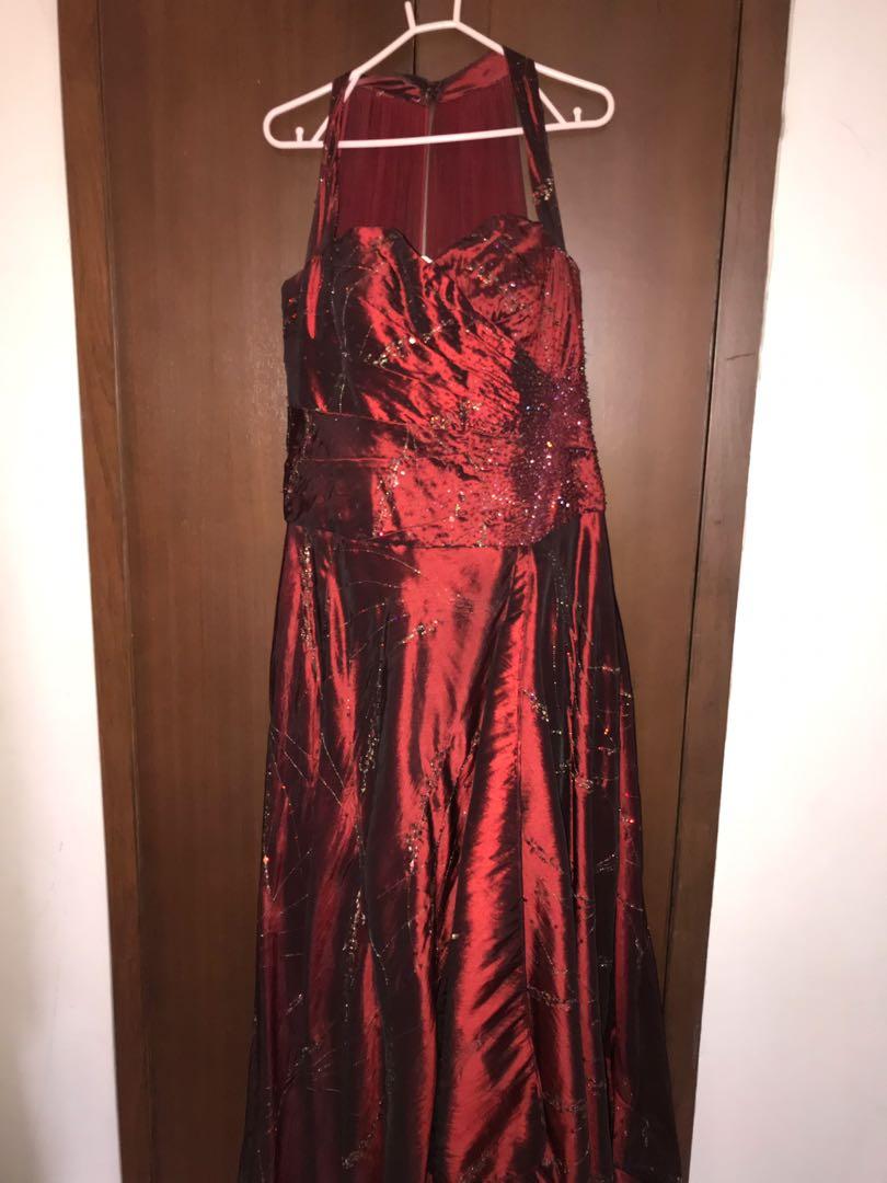 Custom made Rajo Laurel Red Gown, Women's Fashion, Dresses & Sets