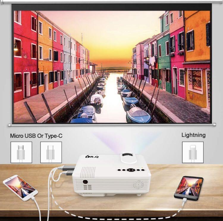 DR.Q Projector, L8 Mini Projector, TV & Home Appliances, TV