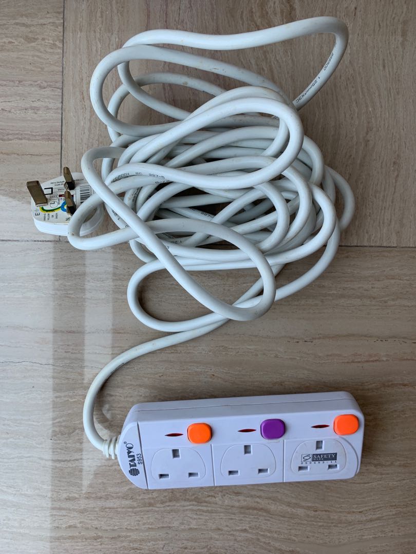 Extension Cord, TV & Home Appliances, Electrical, Adaptors & Sockets on