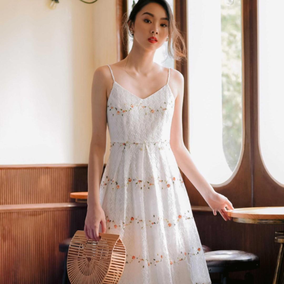 macy's white lace dress