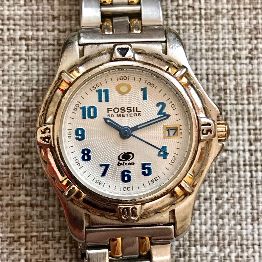 FOSSIL Blue AM 3049 Vintage Original 